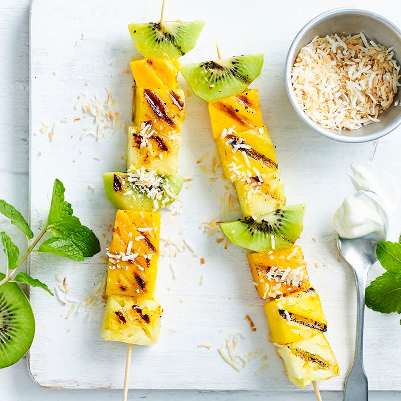 Photo of Chargrilled tropical fruit skewers with coconut by WW
