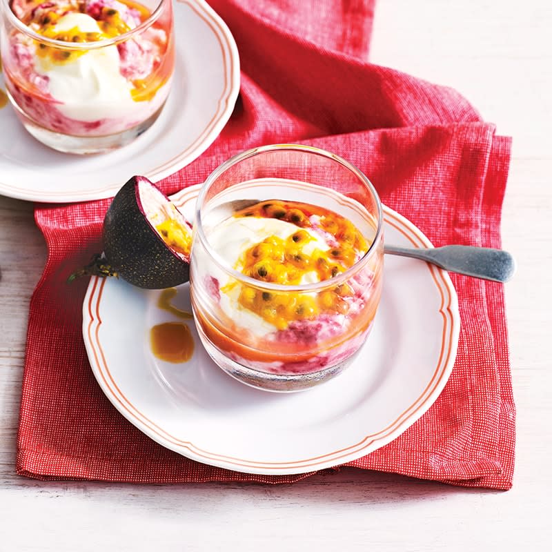 Raspberry and passionfruit overnight oats