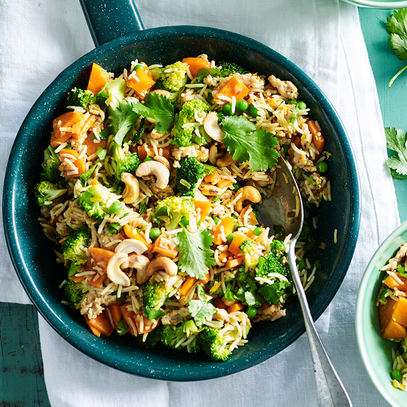 Photo of Indian spiced chicken and broccoli fried rice by WW