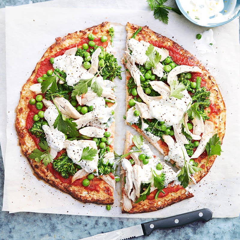 Photo of Cauliflower pizza with chicken and broccolini by WW