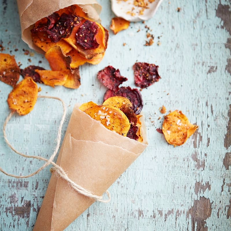 Photo of Oven-baked beetroot and sweet potato chips by WW