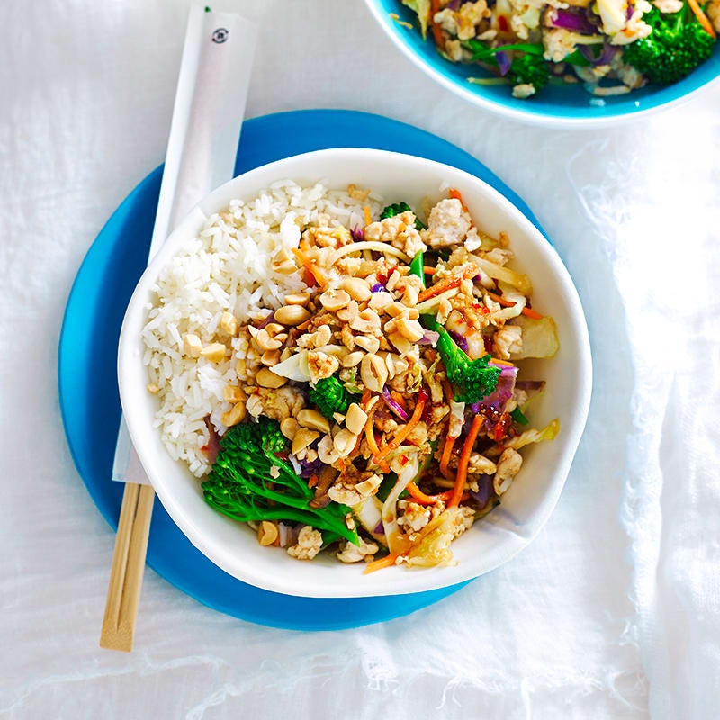 Photo of Chicken, vegetable and peanut stir-fry by WW