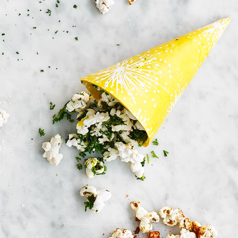 Kale and lemon popcorn
