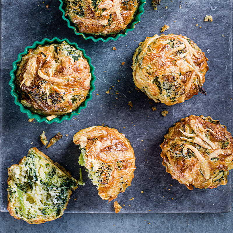 Cheese and broccoli muffins