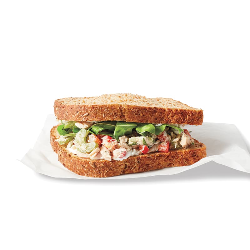 Mediterranean tuna salad sandwich