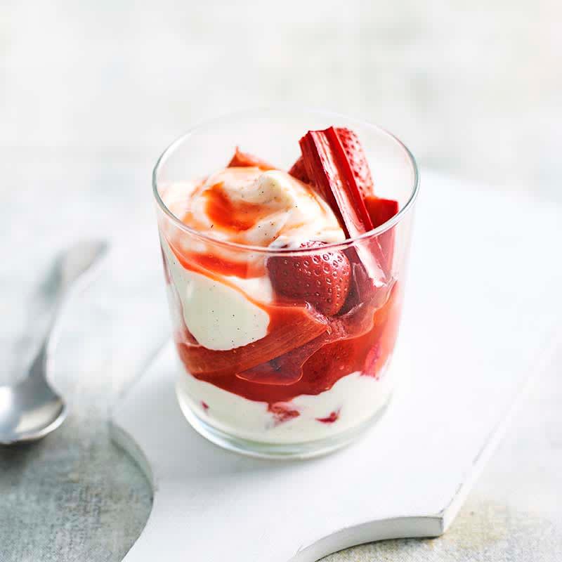 Photo of Rhubarb and strawberry romanoff with vanilla bean yoghurt by WW