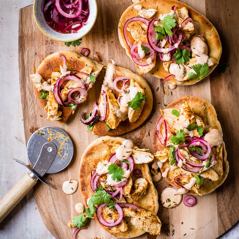 Photo of Chicken tikka and pickled onion pizzas by WW