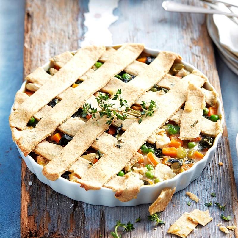 Photo of Creamy silverbeet and chicken lattice pie by WW