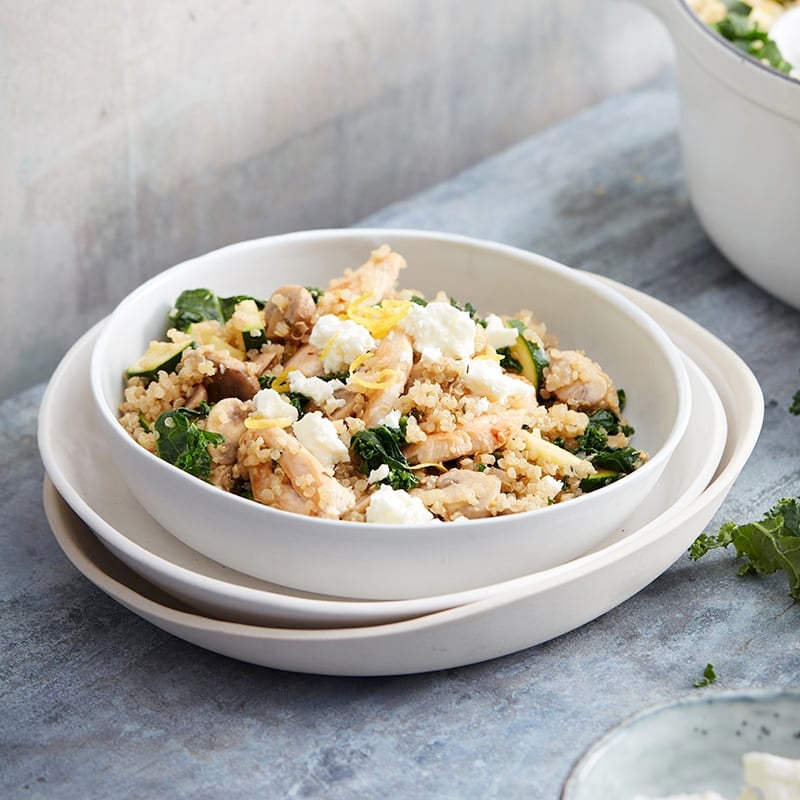 Photo of Baked quinoa pilaf with chicken, mushroom and feta by WW