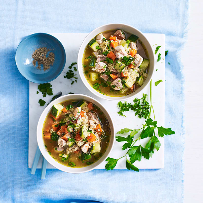 Photo of Middle Eastern style chicken, cracked wheat and parsley soup by WW