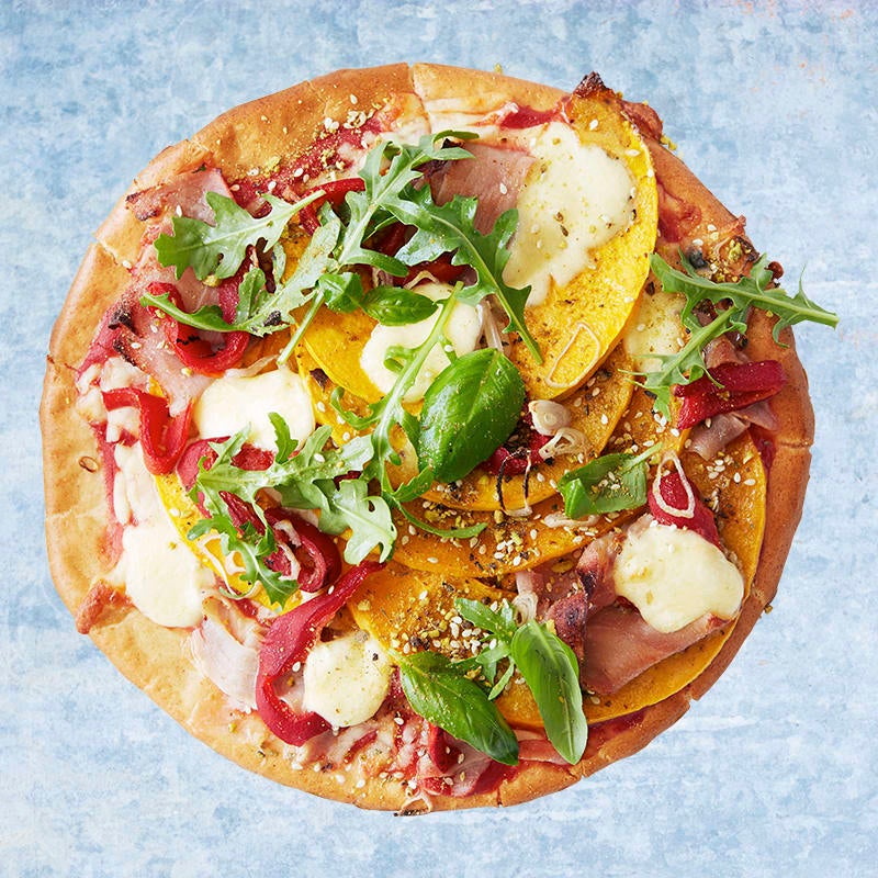 Photo of Roast pumpkin pizza with prosciutto and dukkah sprinkle by WW