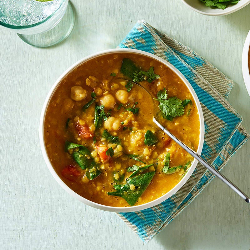 Photo of Curried red lentil chickpea stew by WW
