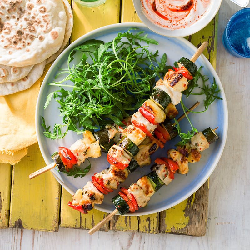 Photo of Chicken and haloumi skewers by WW