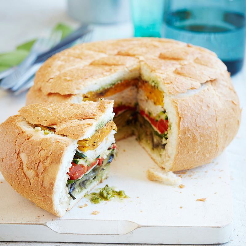 Photo of Turkey and grilled vegetable muffuletta by WW