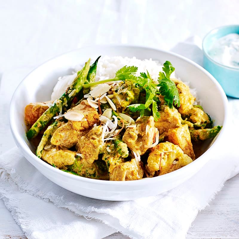 Photo of Chicken and vegetable korma with minted yoghurt by WW