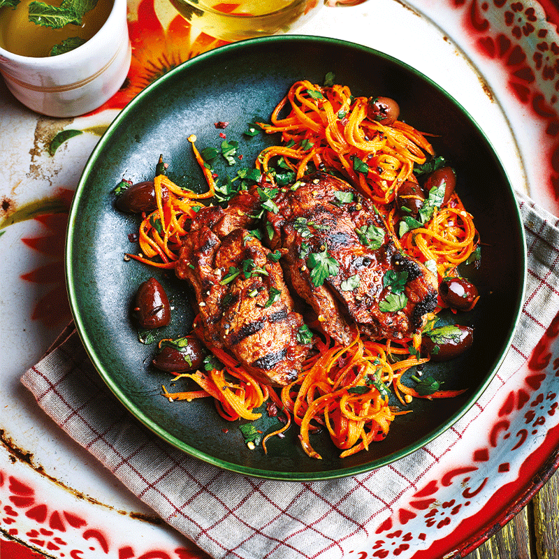 Photo of Harissa lamb with carrot salad by WW