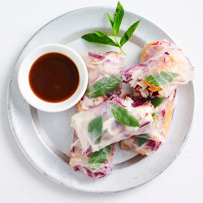 Photo of Chicken, apple and ginger rice paper rolls by WW