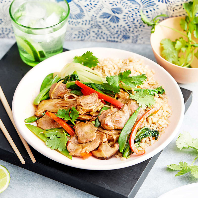 Photo of Honey soy pork and vegetable stir-fry by WW