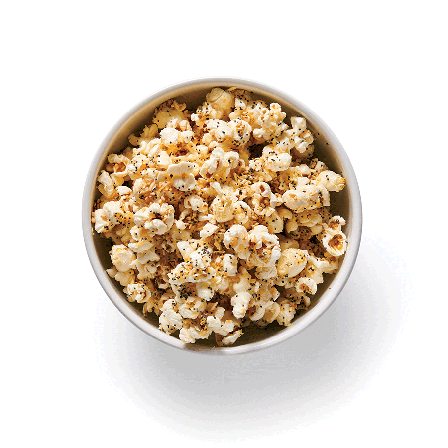 Savoury seeded popcorn