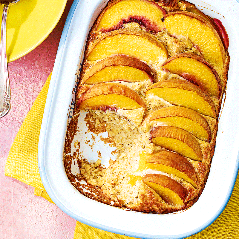 Peach and maple baked oats