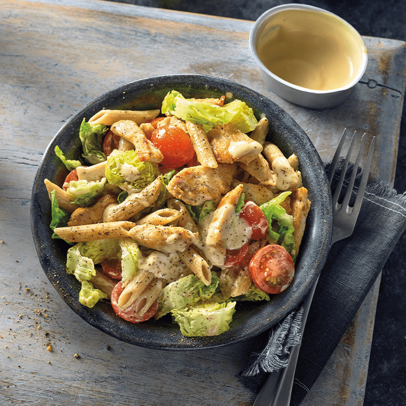Chicken caesar pasta salad