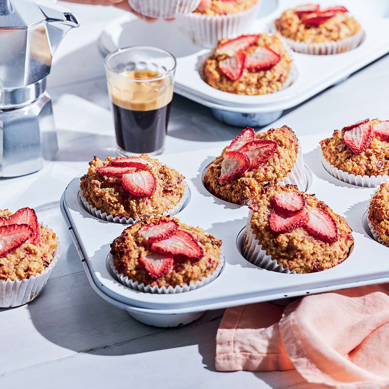 strawberry and cottage cheese muffins