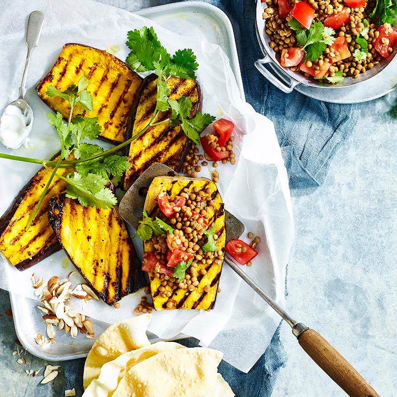Photo of Turmeric eggplant 'steaks' with lentil salad by WW