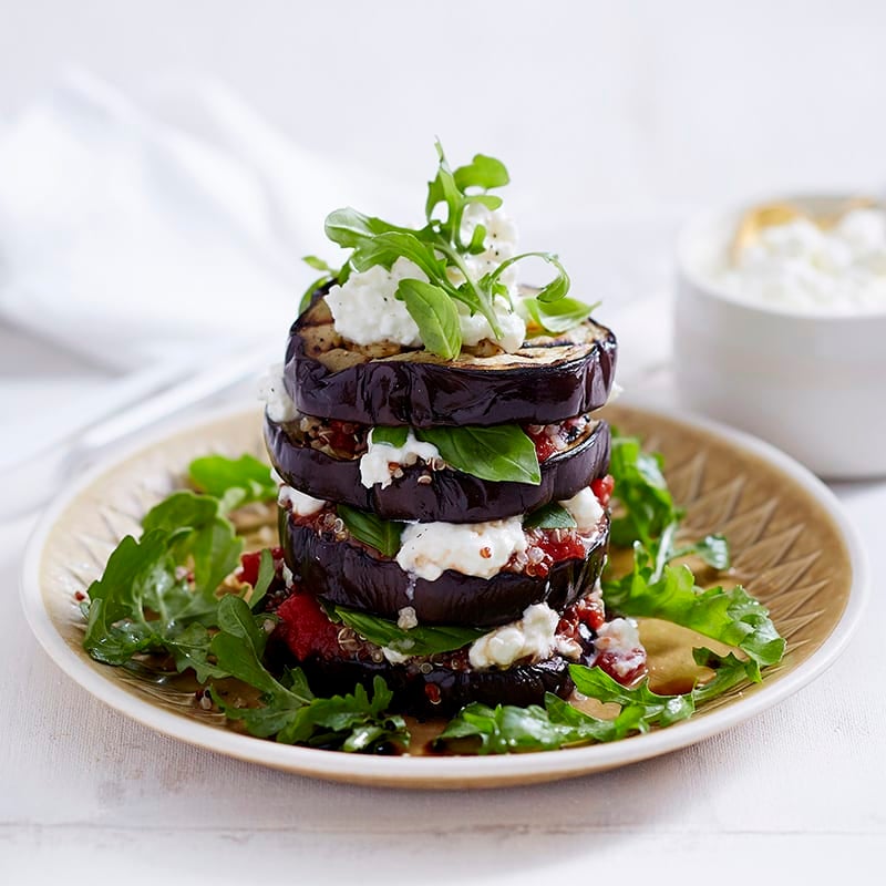 Photo of Chargrilled eggplant stack with cottage cheese by WW