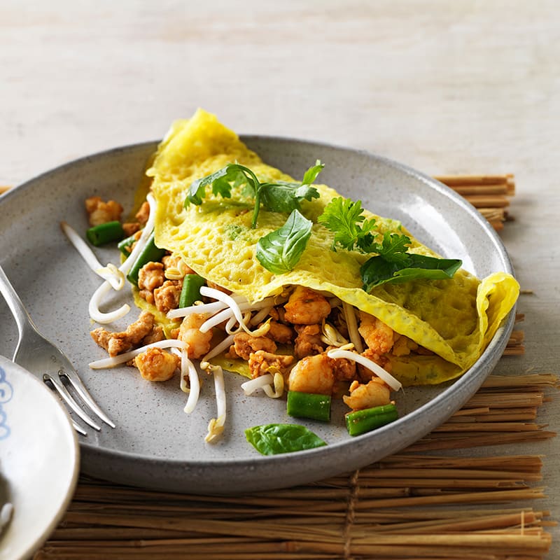 Photo of Chicken, prawn and shallot pancakes by WW