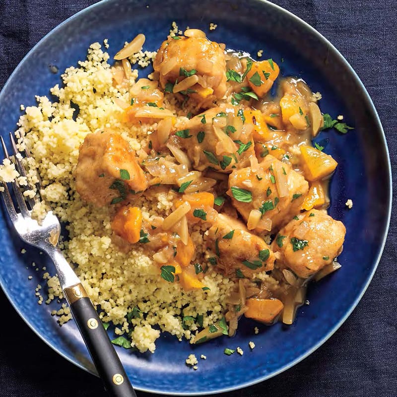 Photo of Chicken tagine with apricots and almonds by WW