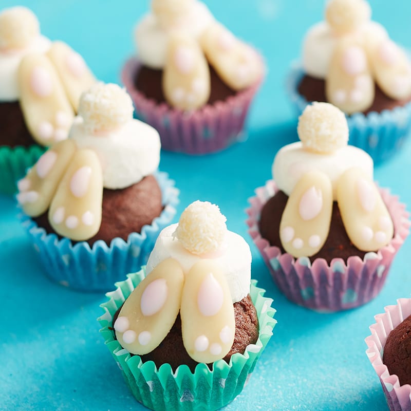 Easter bunny bottom cupcakes