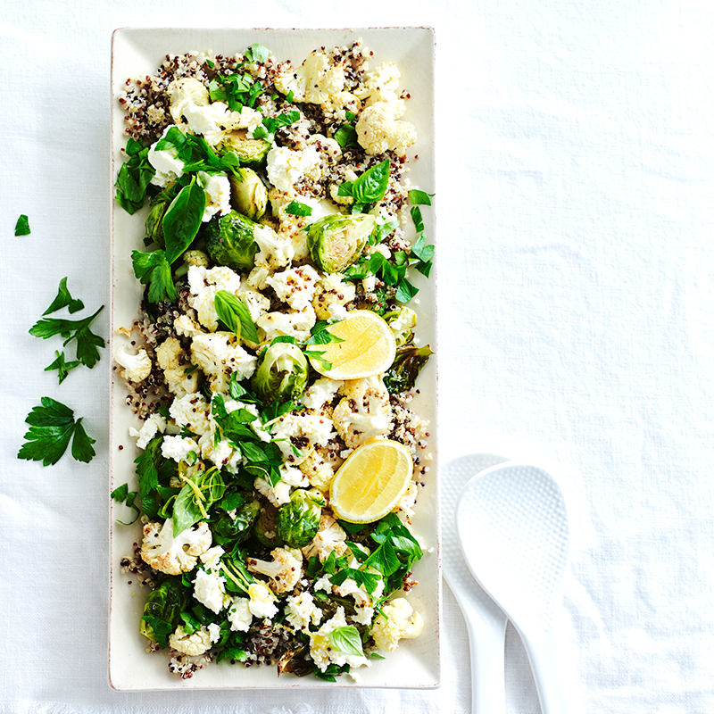 Photo of Roasted cauliflower and sprout salad with quinoa and salsa verde by WW