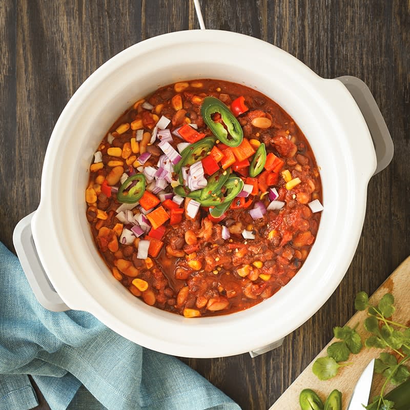 Photo of Slow-cooker super easy three-bean chilli by WW