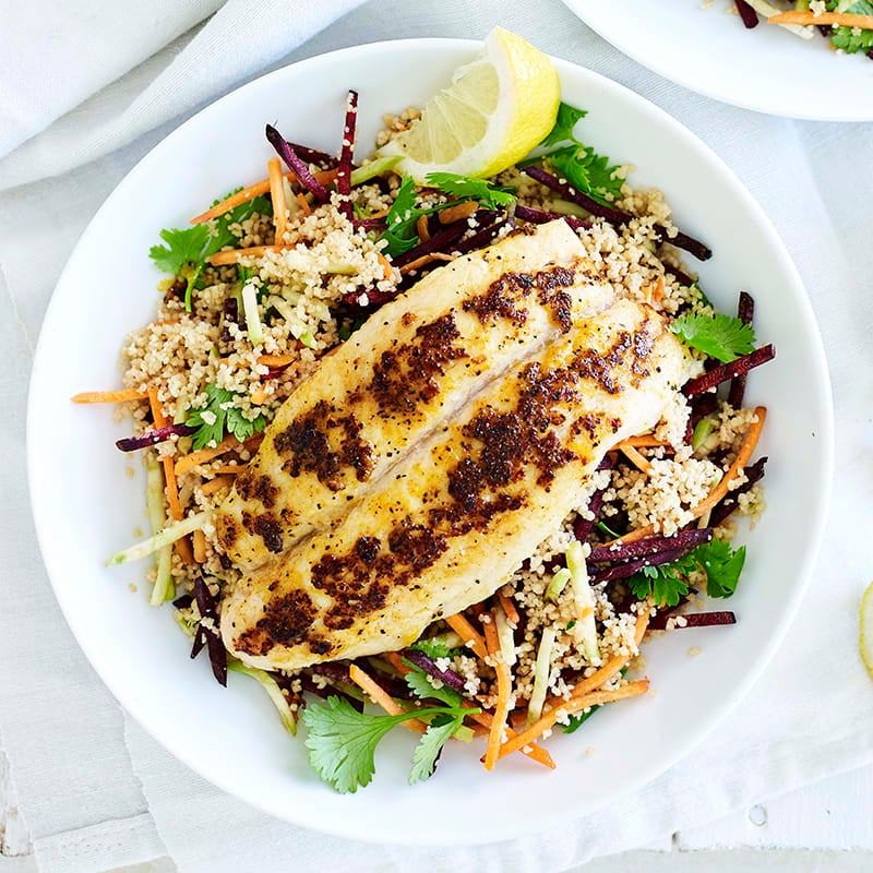 Photo of Moroccan fish with rainbow vegetable couscous by WW