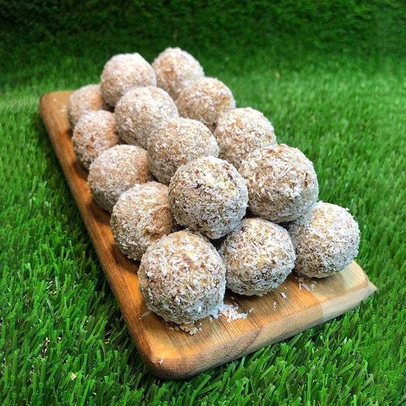 Anna's salted caramel and coconut bliss balls