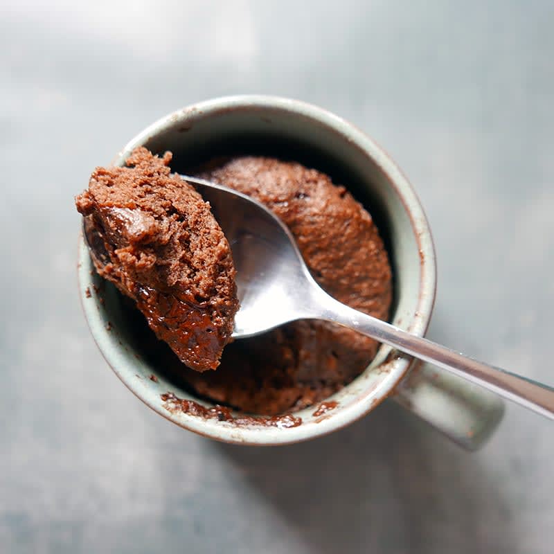 Chocolate and peanut butter mug muffin