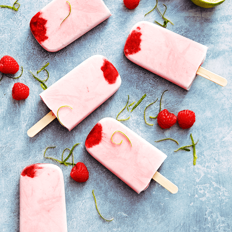 Photo of Raspberry, lime and coconut pops by WW