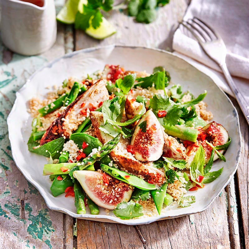 Photo of Spiced chicken, wholemeal couscous, fig and mint salad by WW