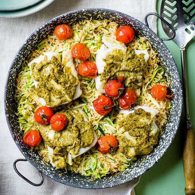 Photo of One-pan pesto fish and rice by WW