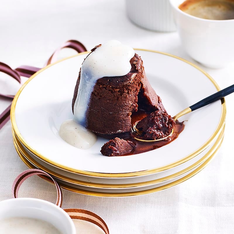 Photo of Mini chocolate lava puddings with chai custard by WW
