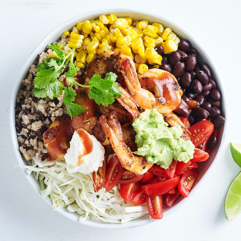 Photo of Mexican prawn, quinoa and rice bowl by WW