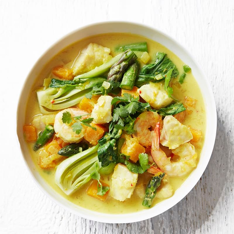Photo of Seafood in coconut turmeric broth by WW