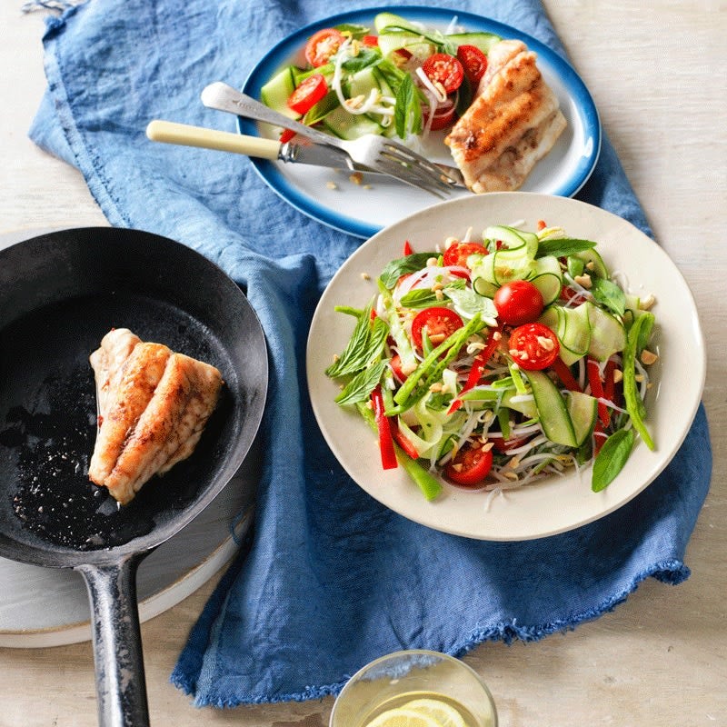Photo of Pan-fried snapper fillets with noodle salad by WW