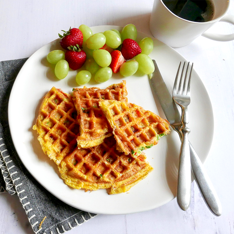 Photo of Cheese and bacon omelette waffles by WW