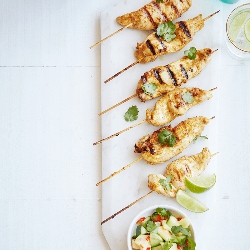 Photo of Chicken satay with spicy pickled cucumber by WW