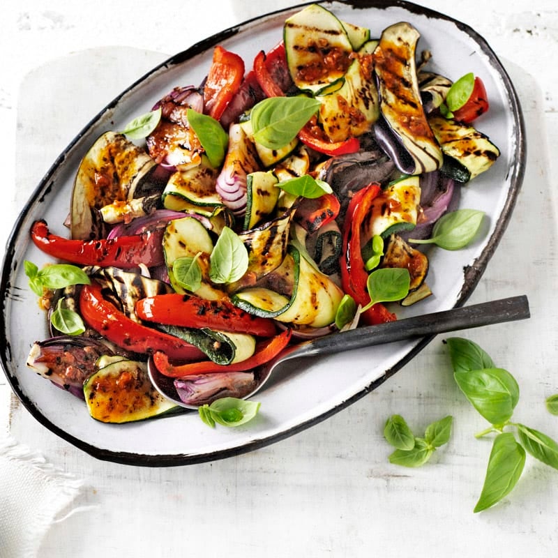 Photo of Grilled eggplant and zucchini salad with tomato pesto by WW