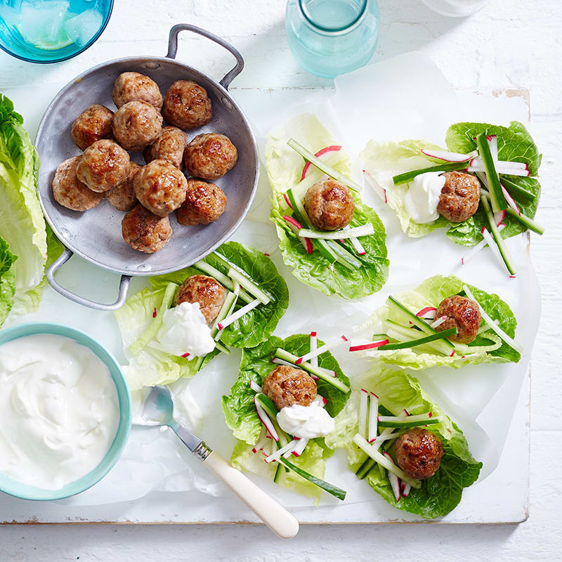 Photo of Lettuce cups with Moroccan turkey meatballs by WW