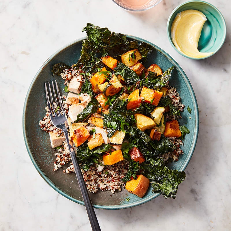 Photo of Roasted veg and chicken grain bowl by WW
