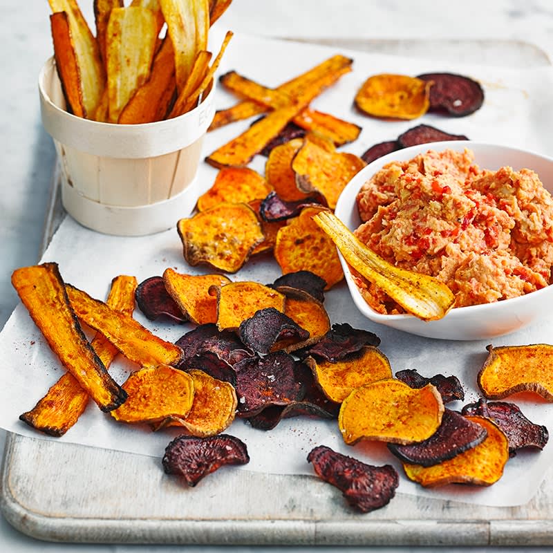 Photo of Root veg chips with hummus by WW