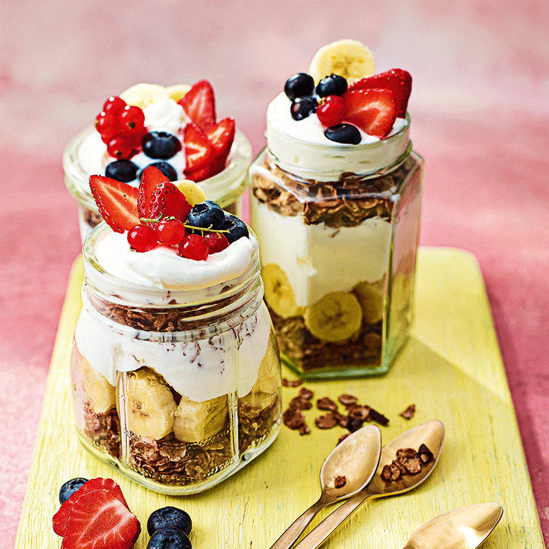 Photo of Banana-berry cereal pots by WW